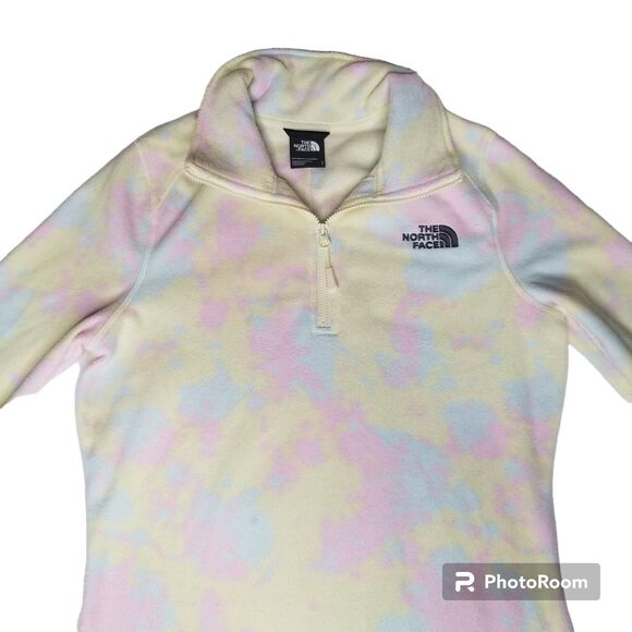 The North Face Plus 100 Glacier 1/4 Zip Fleece in Tie Dye Small ASOS Exclusive - Picture 1 of 15